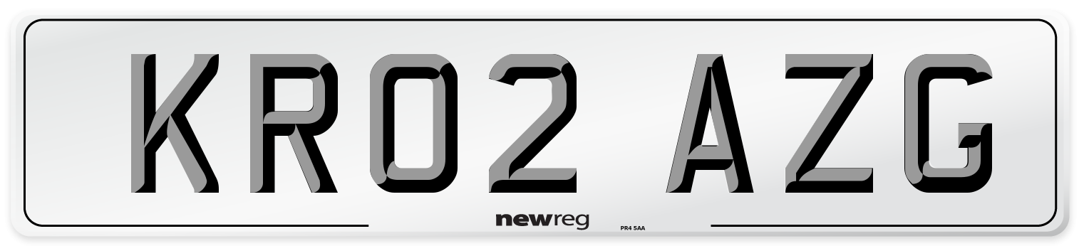 KR02 AZG Number Plate from New Reg
